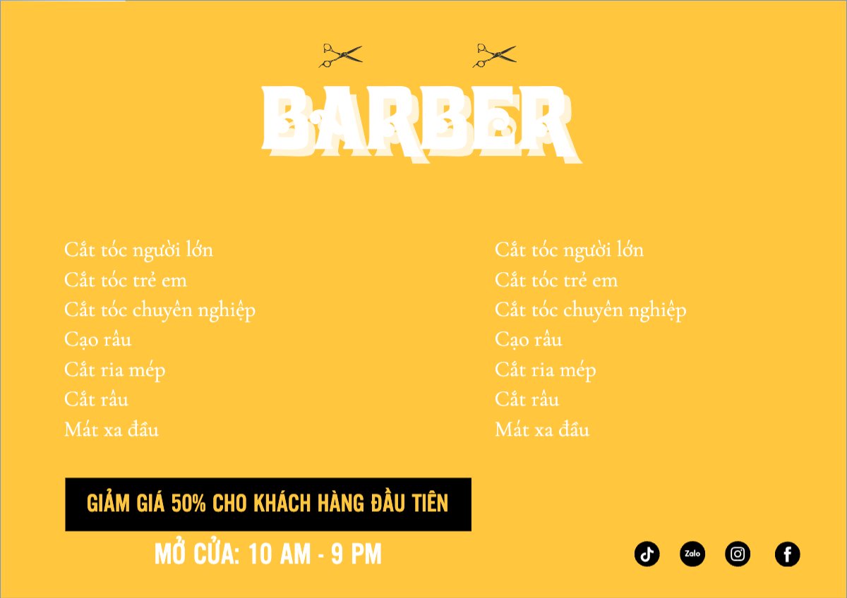 Tiệm tóc, tiệm cắt tóc, salon, nail, spa, beauty, làm đẹp, thẩm mỹ