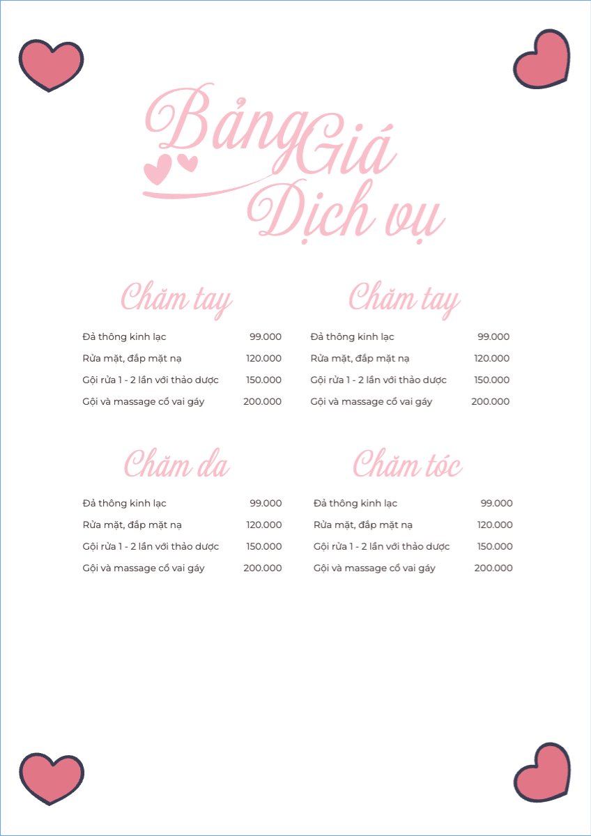 Tiệm tóc, tiệm cắt tóc, salon, nail, spa, beauty, làm đẹp, thẩm mỹ