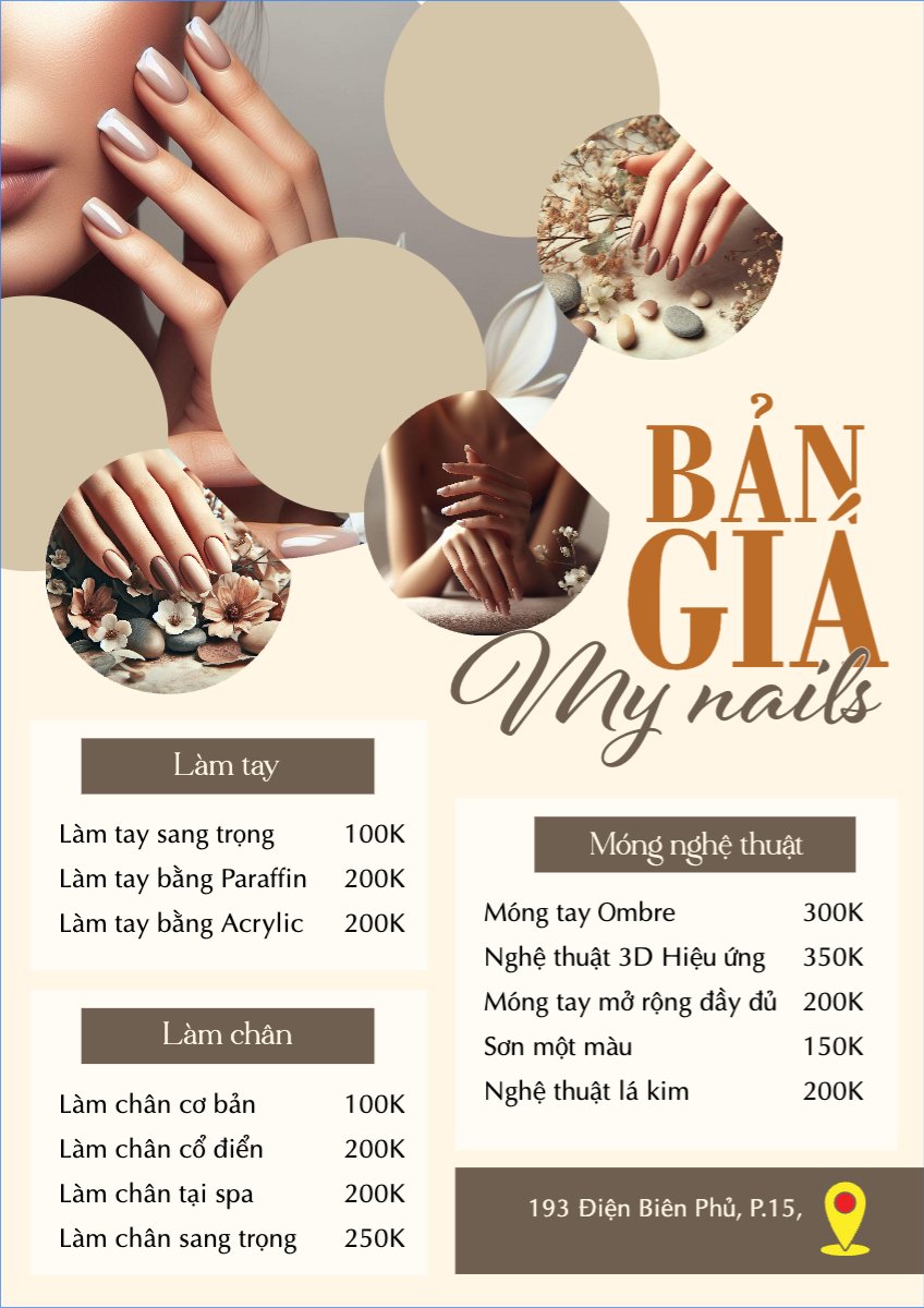 Tiệm tóc, tiệm cắt tóc, salon, nail, spa, beauty, làm đẹp, thẩm mỹ
