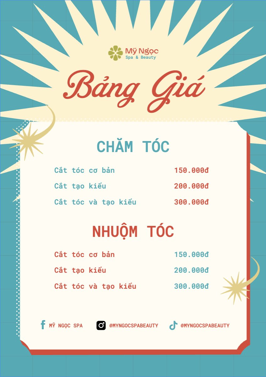 Tiệm tóc, tiệm cắt tóc, salon, nail, spa, beauty, làm đẹp, thẩm mỹ