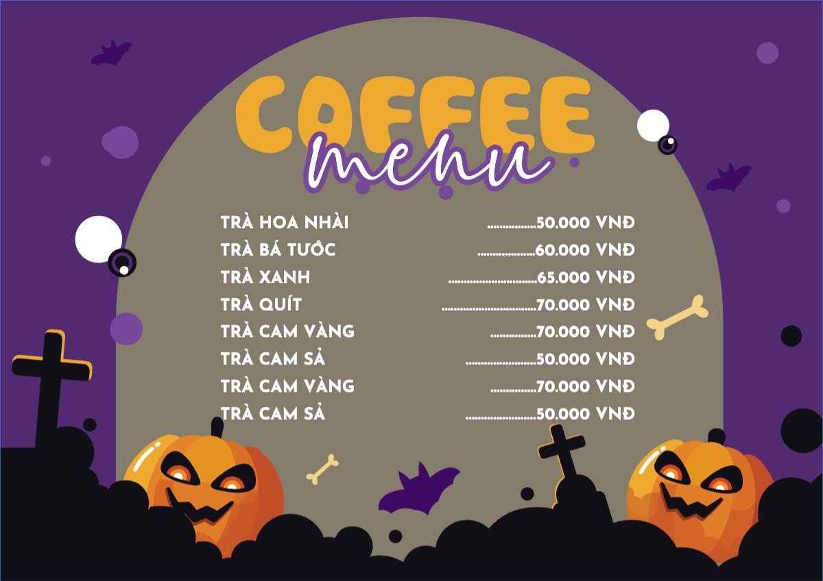 Halloween, nước uống, juice, giải khát, F&B, drink