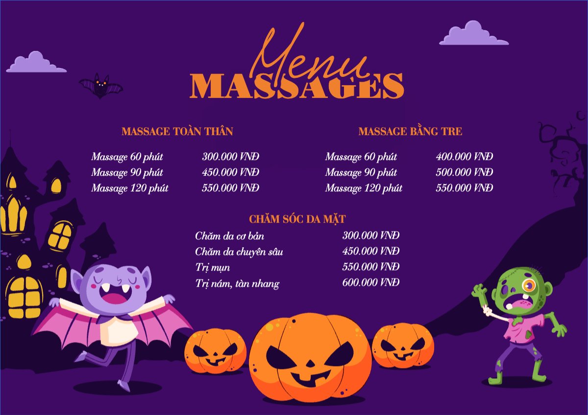 Halloween, spa, beauty, làm đẹp, thẩm mỹ, comestic