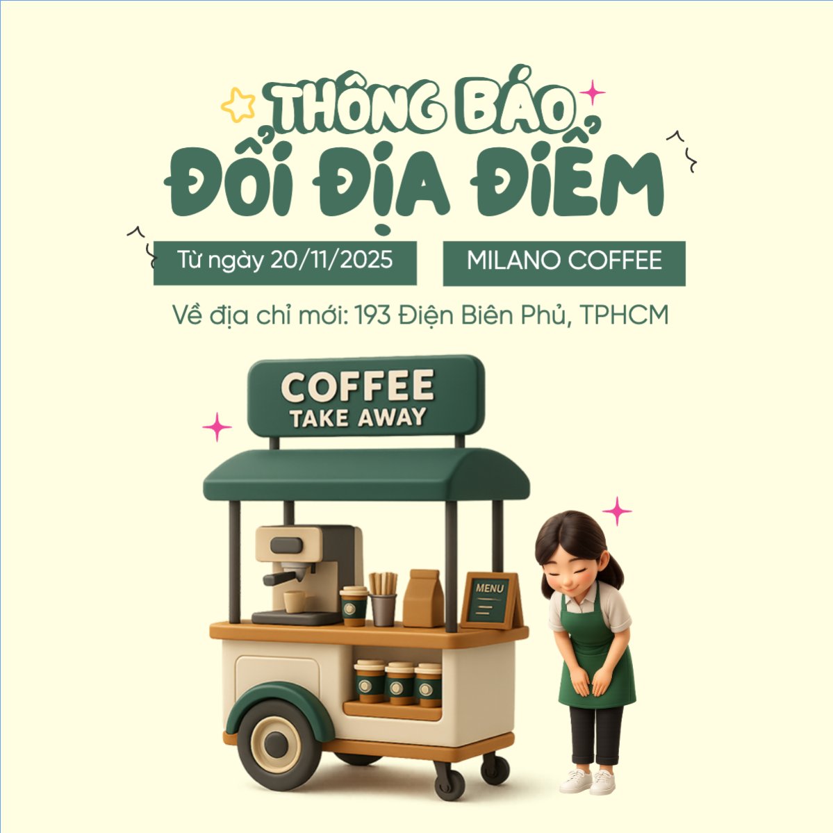 Thông báo đổi địa điểm