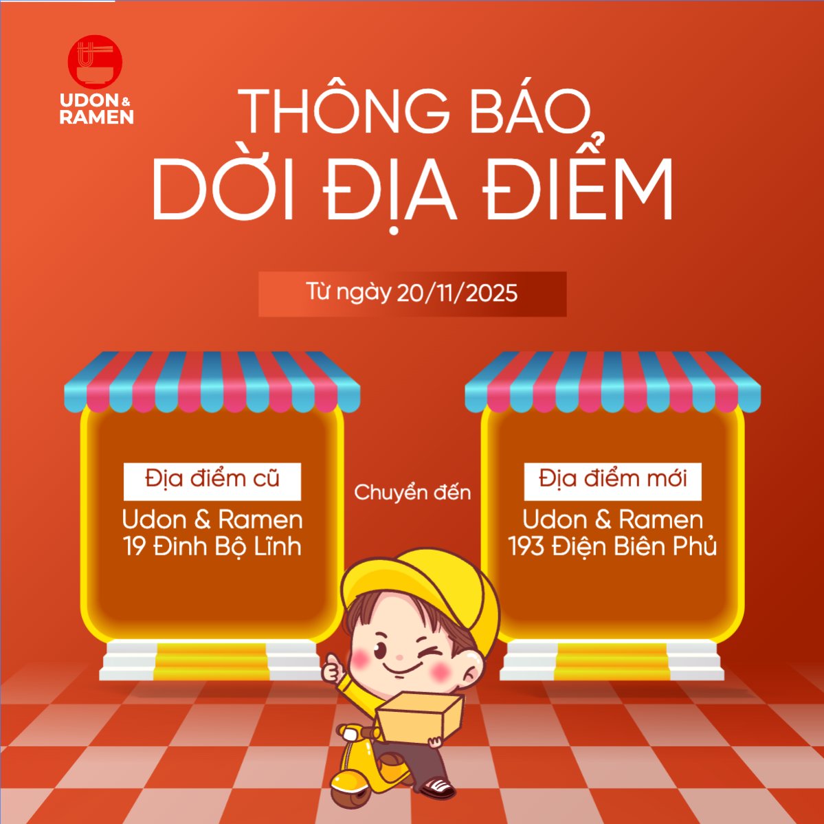 Thông báo dời địa điểm