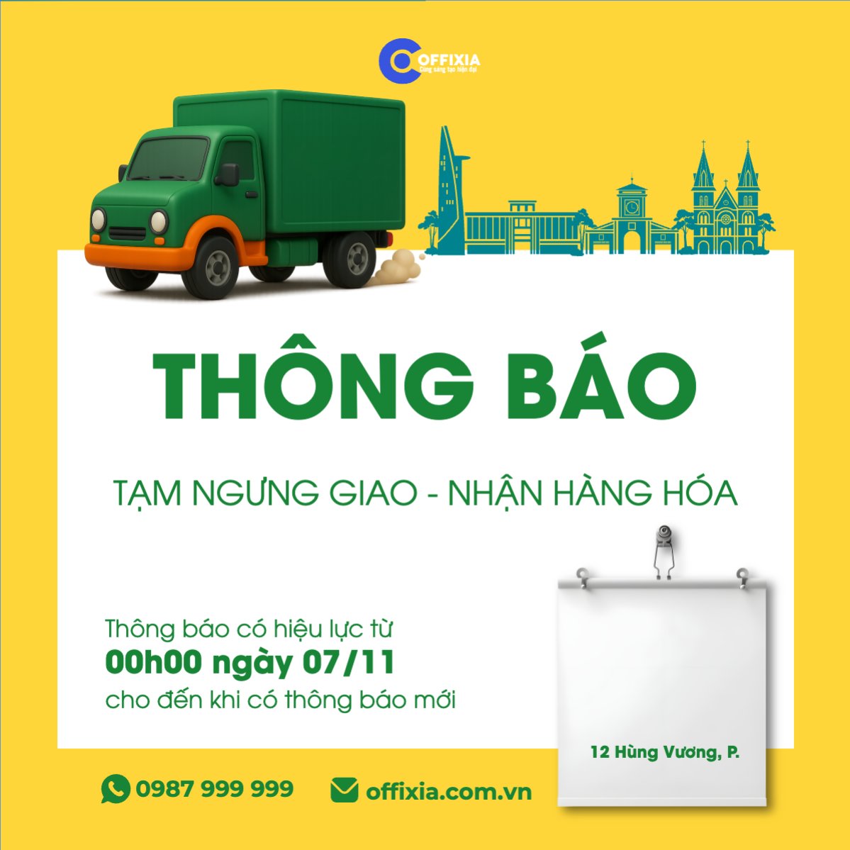 Thông báo ngưng giao nhận