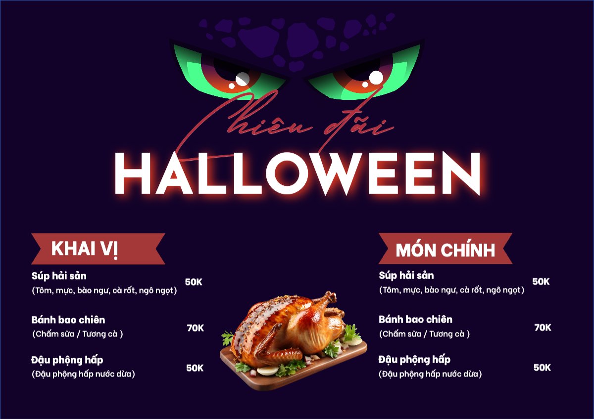 Halloween, đồ ăn, food, thực phẩm, ẩm thực, món ăn, F&B, nhà hàng, thức ăn