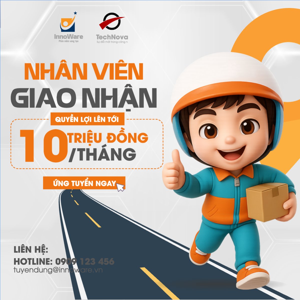 Giao hàng, shipper, tuyển dụng, văn phòng, office, dễ thương, cute, đơn giản, simple