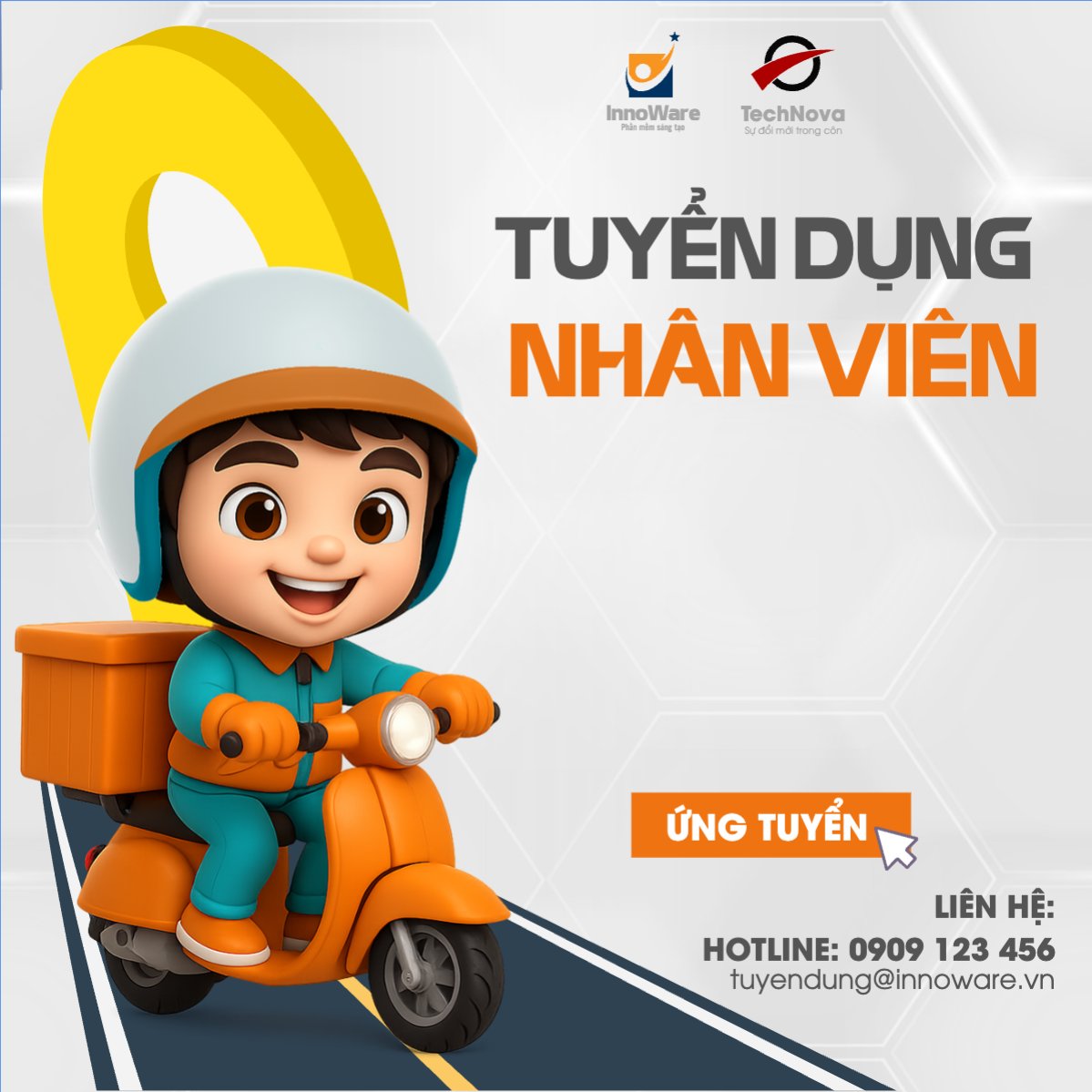 Giao hàng, shipper, tuyển dụng, văn phòng, office, dễ thương, cute, đơn giản, simple