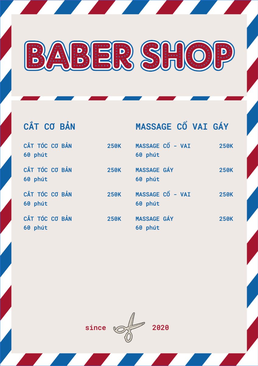 Tiệm tóc, tiệm cắt tóc, baber shop, salon, nail, spa, beauty, làm đẹp, thẩm mỹ