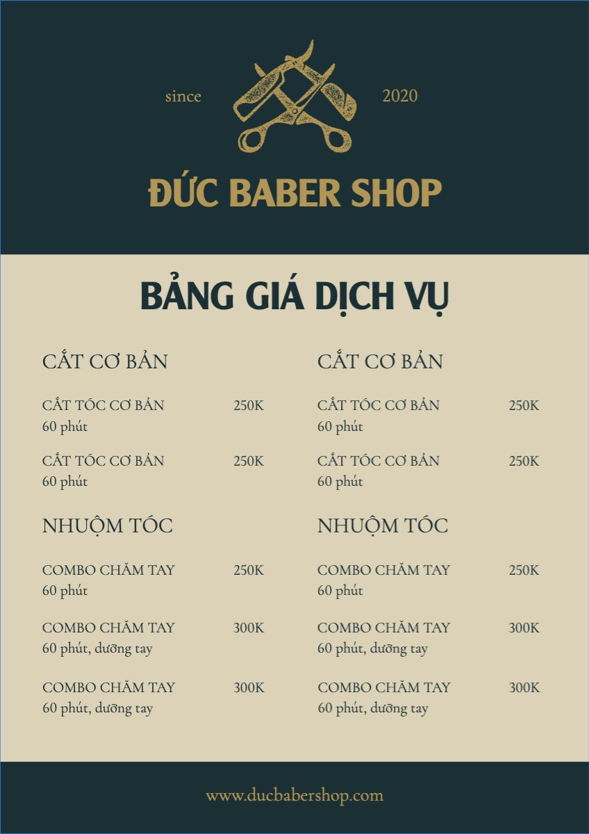 Tiệm tóc, tiệm cắt tóc, baber shop, salon, nail, spa, beauty, làm đẹp, thẩm mỹ