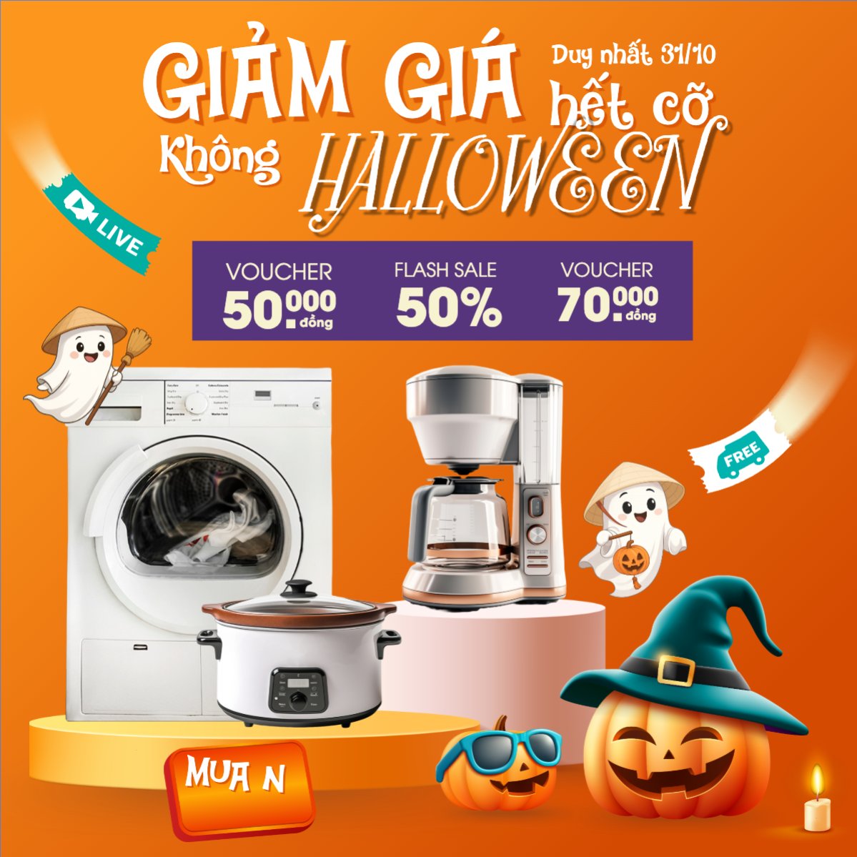 Halloween, lễ hội ma quái, sự kiện, event, công nghệ, technology, điện tử, electronic, dễ thương, cute, chibi, hoạt hình, cartoon