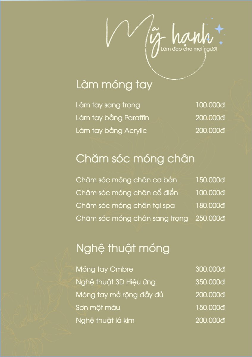 Tiệm tóc, tiệm cắt tóc, salon, nail, spa, beauty, làm đẹp, thẩm mỹ