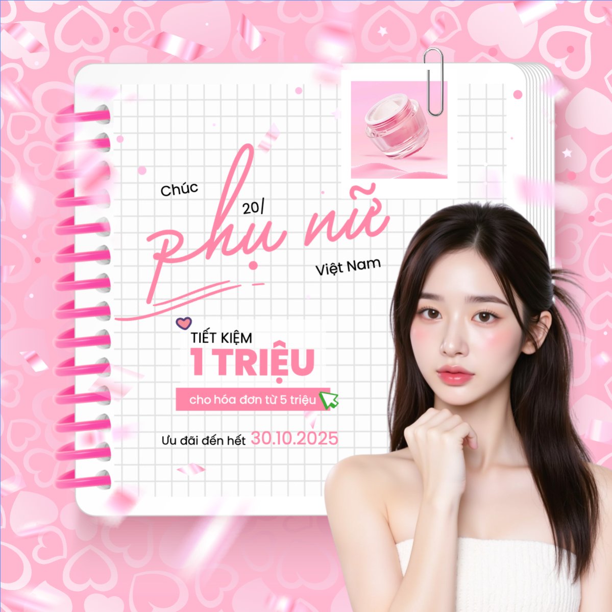 20/10, Ngày phụ nữ Việt Nam, Vietnamese Women's Day, phụ nữ, sự kiện, event, mỹ phẩm, làm đẹp, beauty, hiện đại, modern