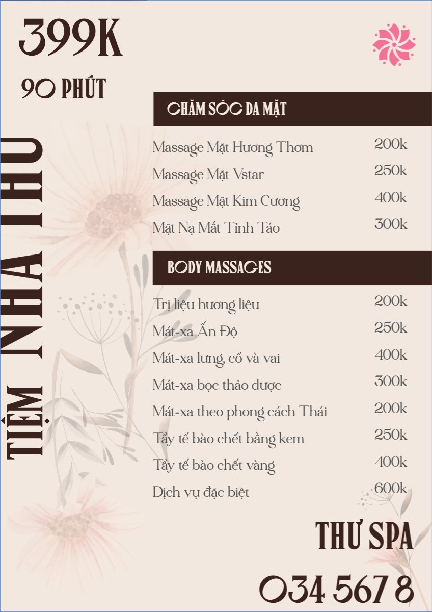 Tiệm tóc, tiệm cắt tóc, salon, nail, spa, beauty, làm đẹp, thẩm mỹ