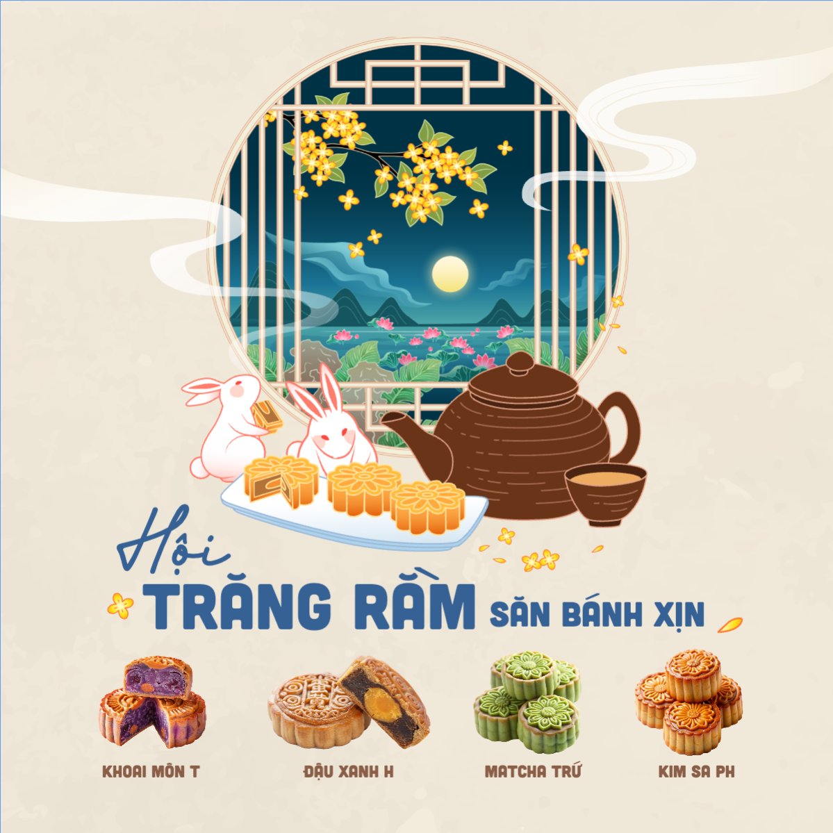 Trung thu, Tết Đoàn Viên, mid-autumn festival, sự kiện, event, lễ hội, festival, ẩm thực, food, bánh trung thu, cute, dễ thương