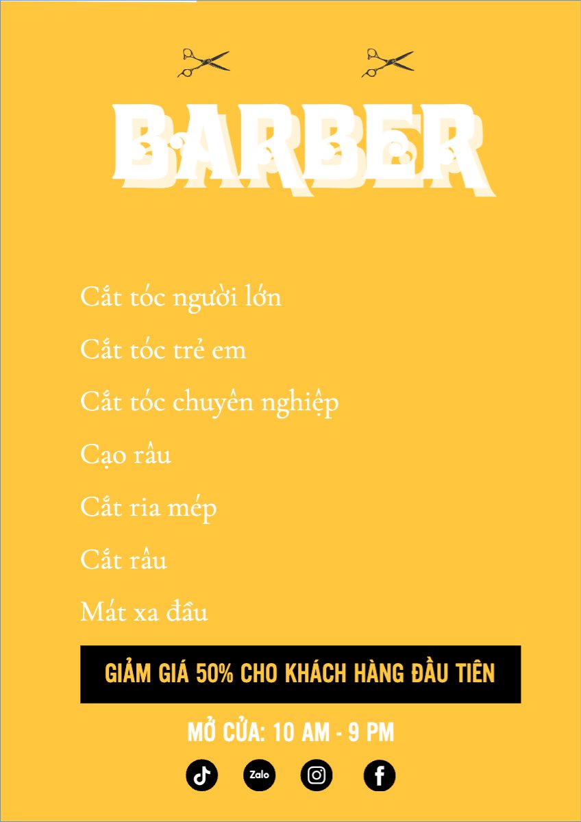 Salon, tiệm tóc, barber, spa, beauty, làm đẹp, thẩm mỹ