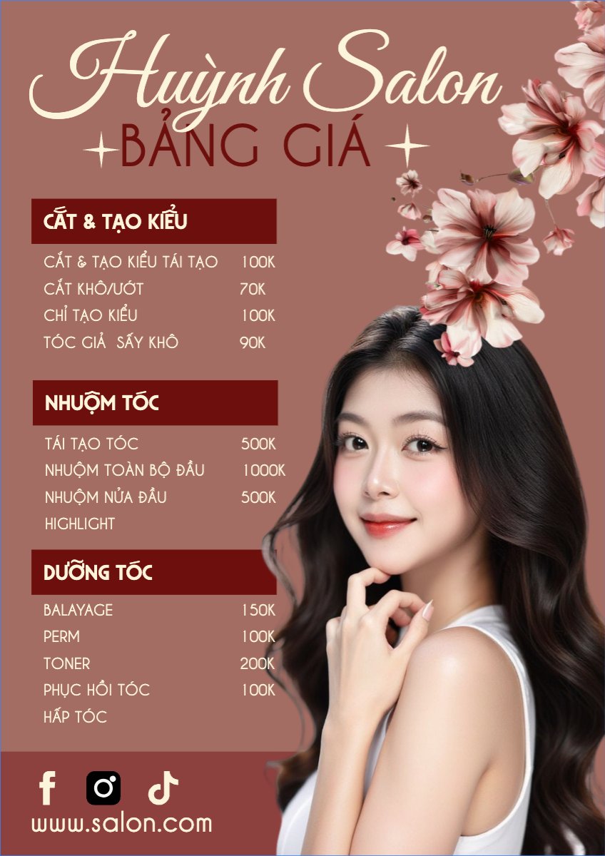 Salon, tiệm tóc, spa, beauty, làm đẹp, thẩm mỹ