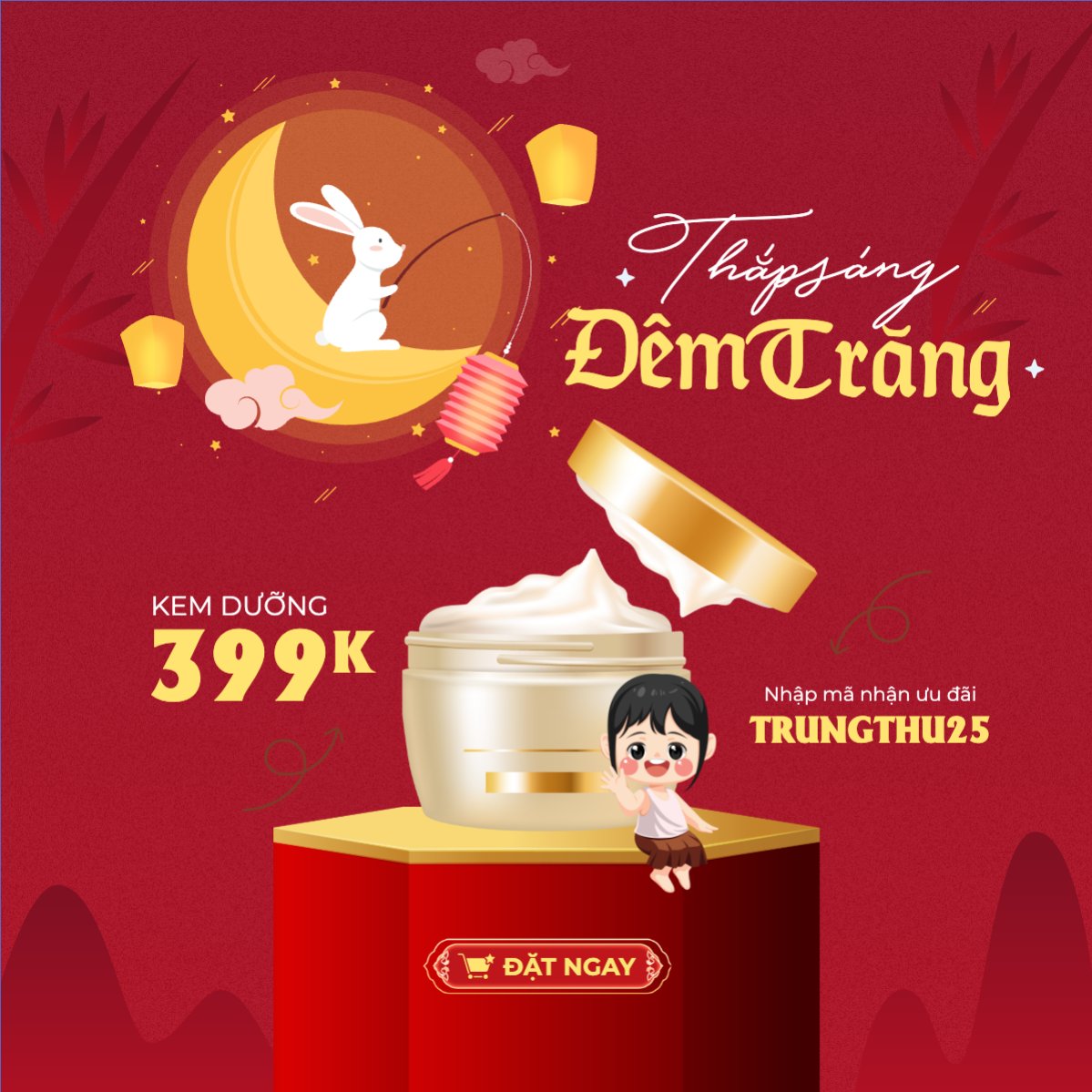 Trung thu, Tết Đoàn Viên, mid-autumn festival, sự kiện, event, lễ hội, festival, mỹ phẩm, beauty, làm đẹp, sale, giảm giá, dễ thương, cute
