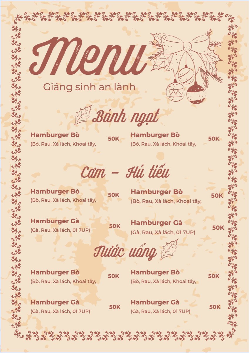 Giáng sinh, Christmas, Noel, 25/12, ẩm thực, food, nước uống, drink