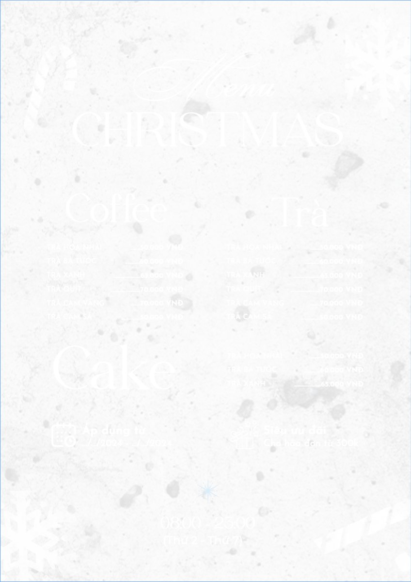 Giáng sinh, Christmas, Noel, 25/12, Nước uống, juice, giải khát, F&B, drink