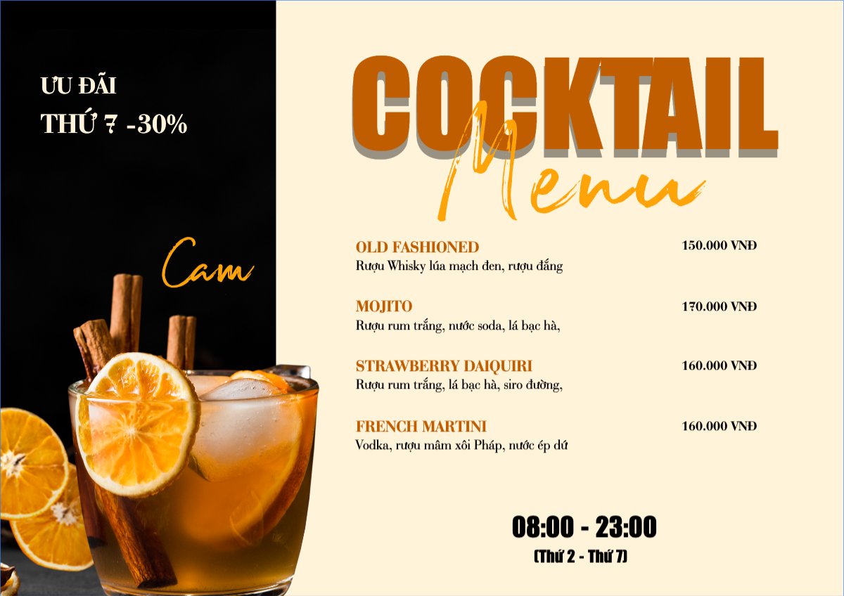 Nước uống, juice, giải khát, F&B, drink, cocktail, soda