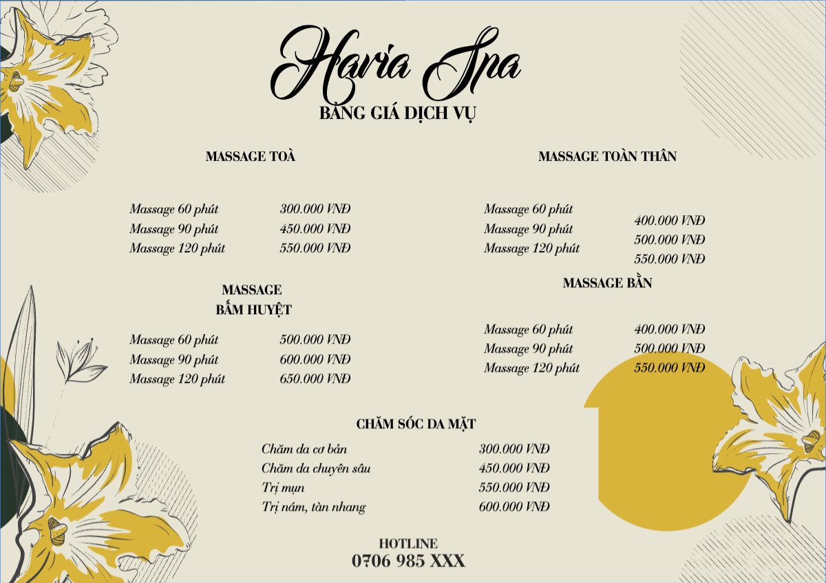 Spa, beauty, làm đẹp, thẩm mỹ,gội đầu, massage