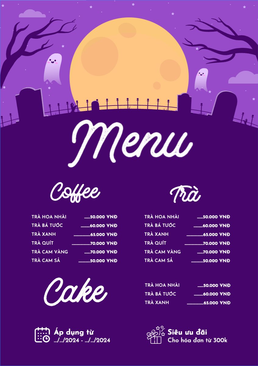 Halloween, nước uống, juice, giải khát, F&B, drink
