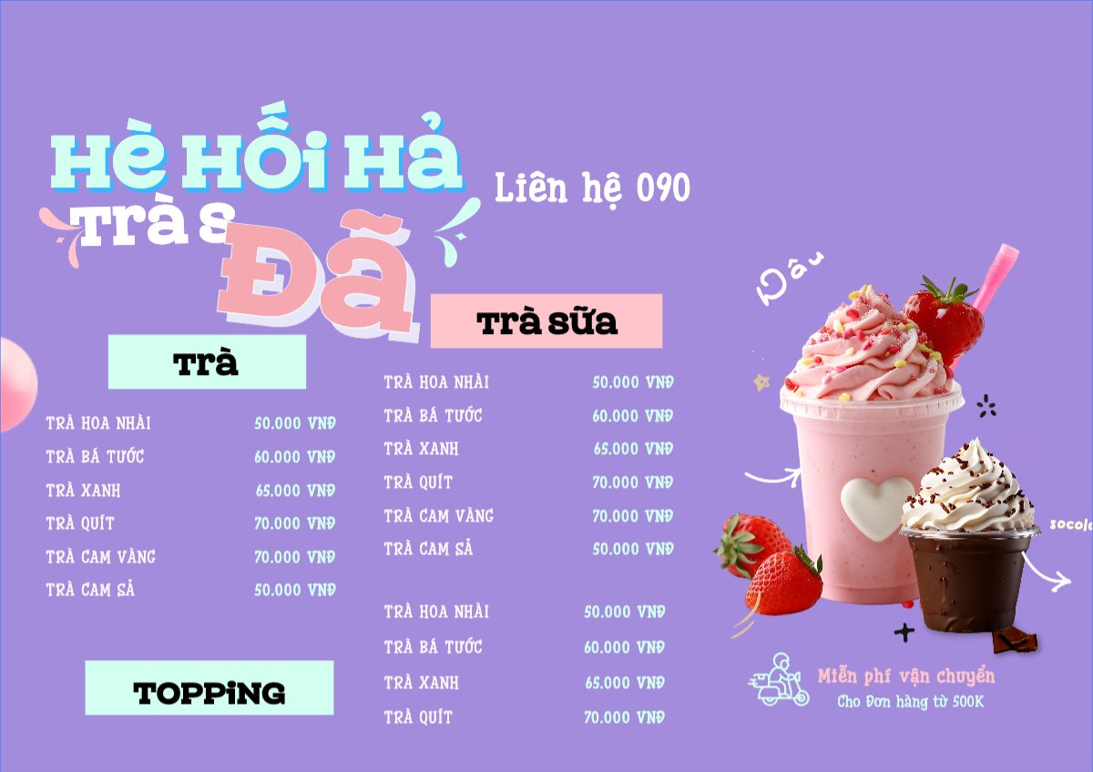 Nước uống, juice, giải khát, F&B, drink, nước ép, sinh tố, smoothie