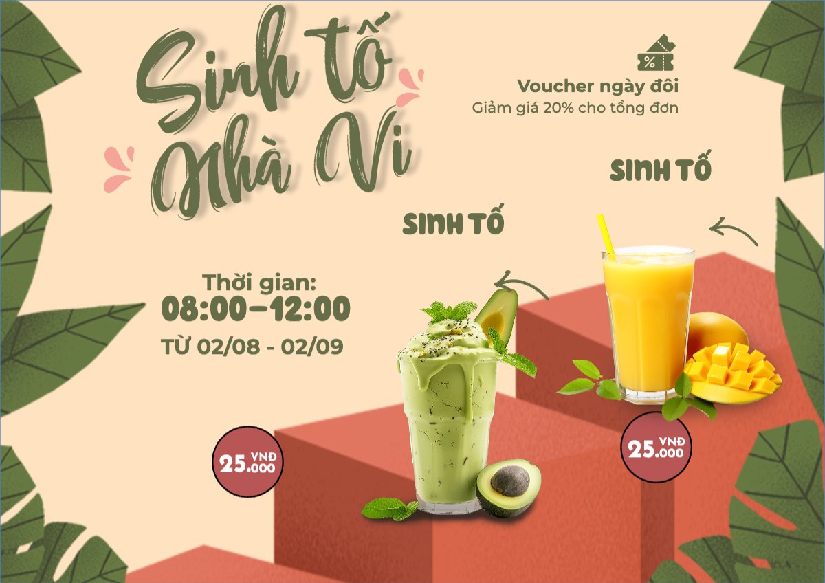 Nước uống, juice, giải khát, F&B, drink, nước ép, sinh tố, smoothie