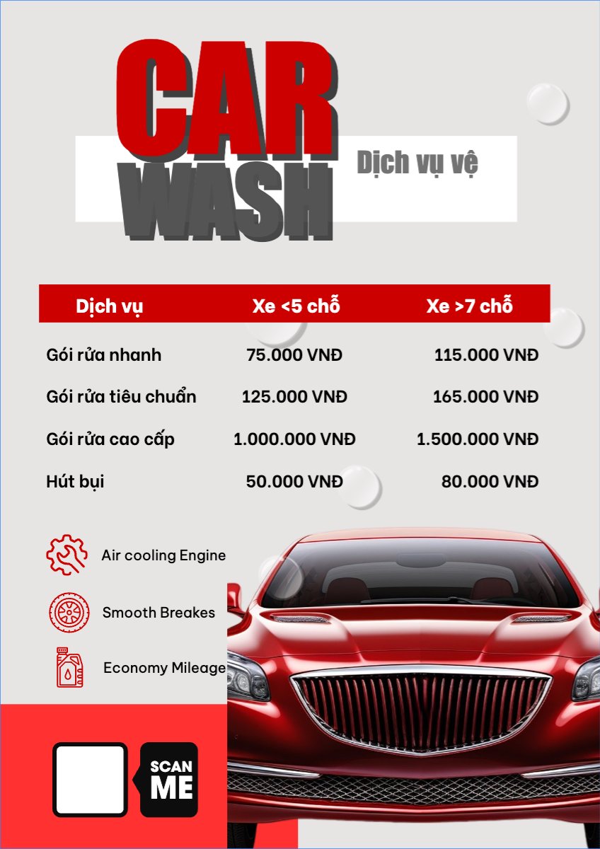 Car, dịch vụ rửa xe, gara, vệ sinh