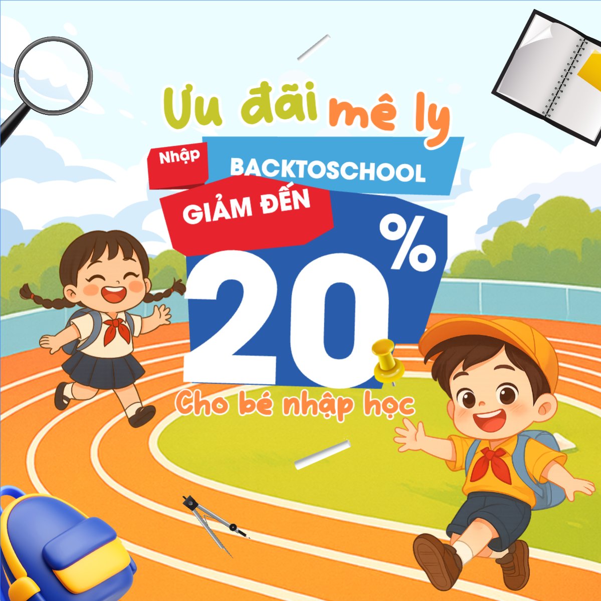 Tựu trường, đến trường, nhập học, giáo dục, education, school, trường học, dễ thương, cute, chibi, hoạt hình, cartoon