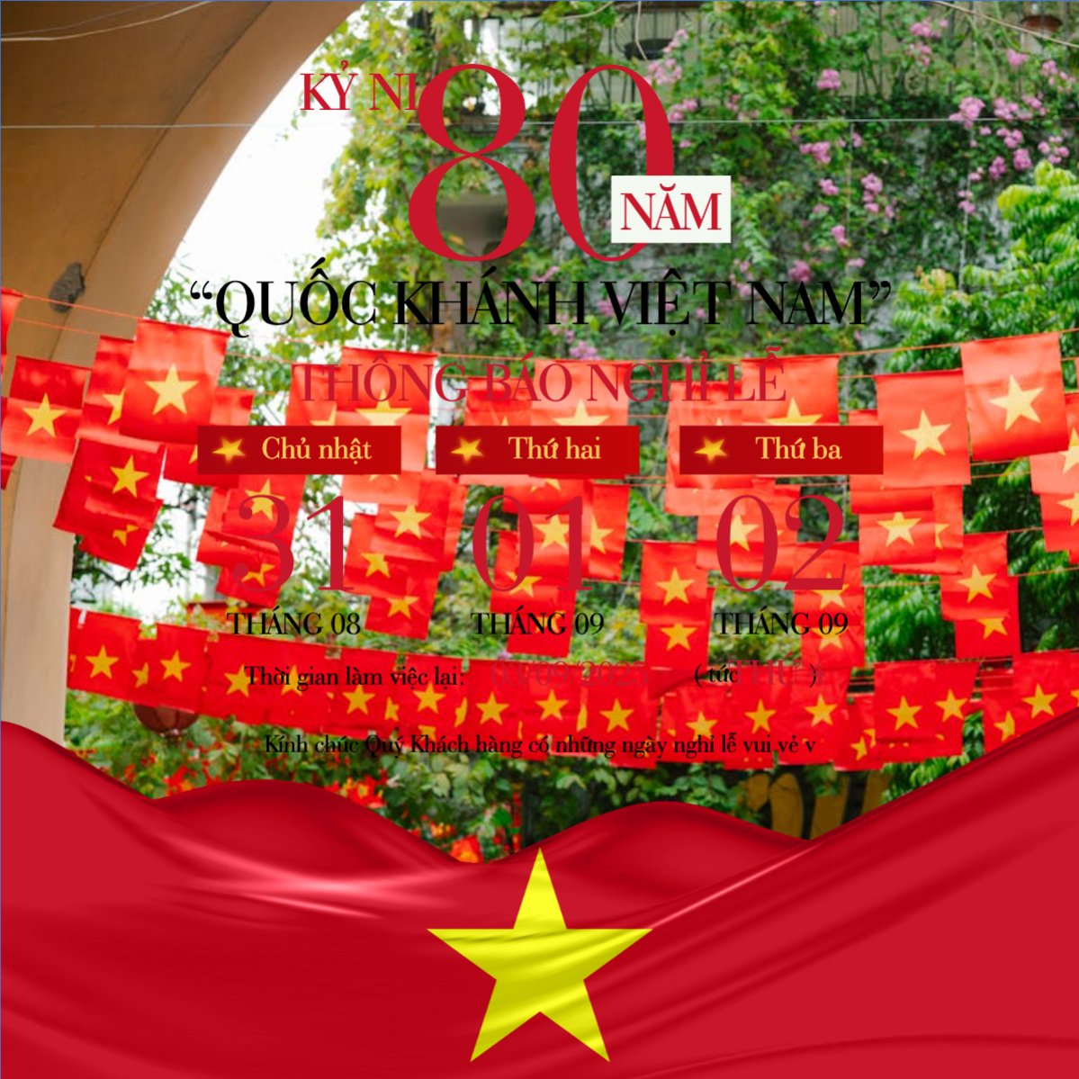2/9, Quốc Khánh, lễ hội, thông báo, lịch nghỉ, Việt Nam, sự kiện, event, hiện đại, modern