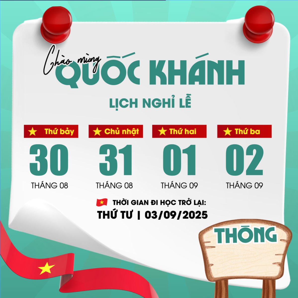 2/9, Quốc Khánh, lễ hội, thông báo, lịch nghỉ, Việt Nam, sự kiện, dễ thương, cute, chibi, hoạt hình, cartoon