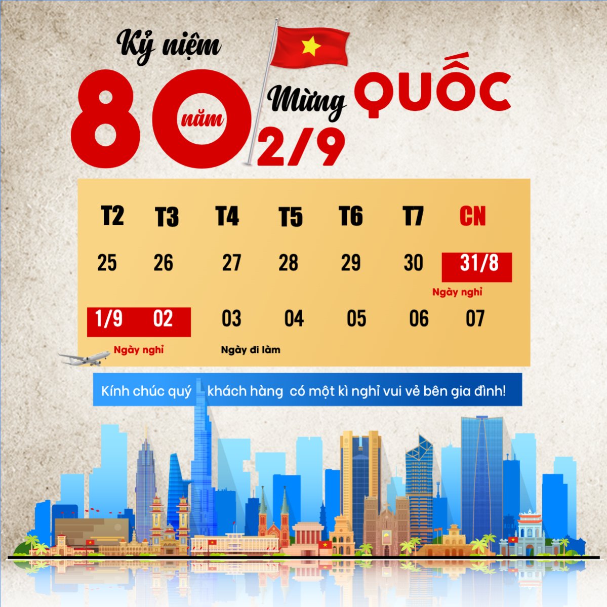 2/9, Quốc Khánh, lễ hội, thông báo, lịch nghỉ, Việt Nam, sự kiện, event, cổ điển, vintage, retro, classic