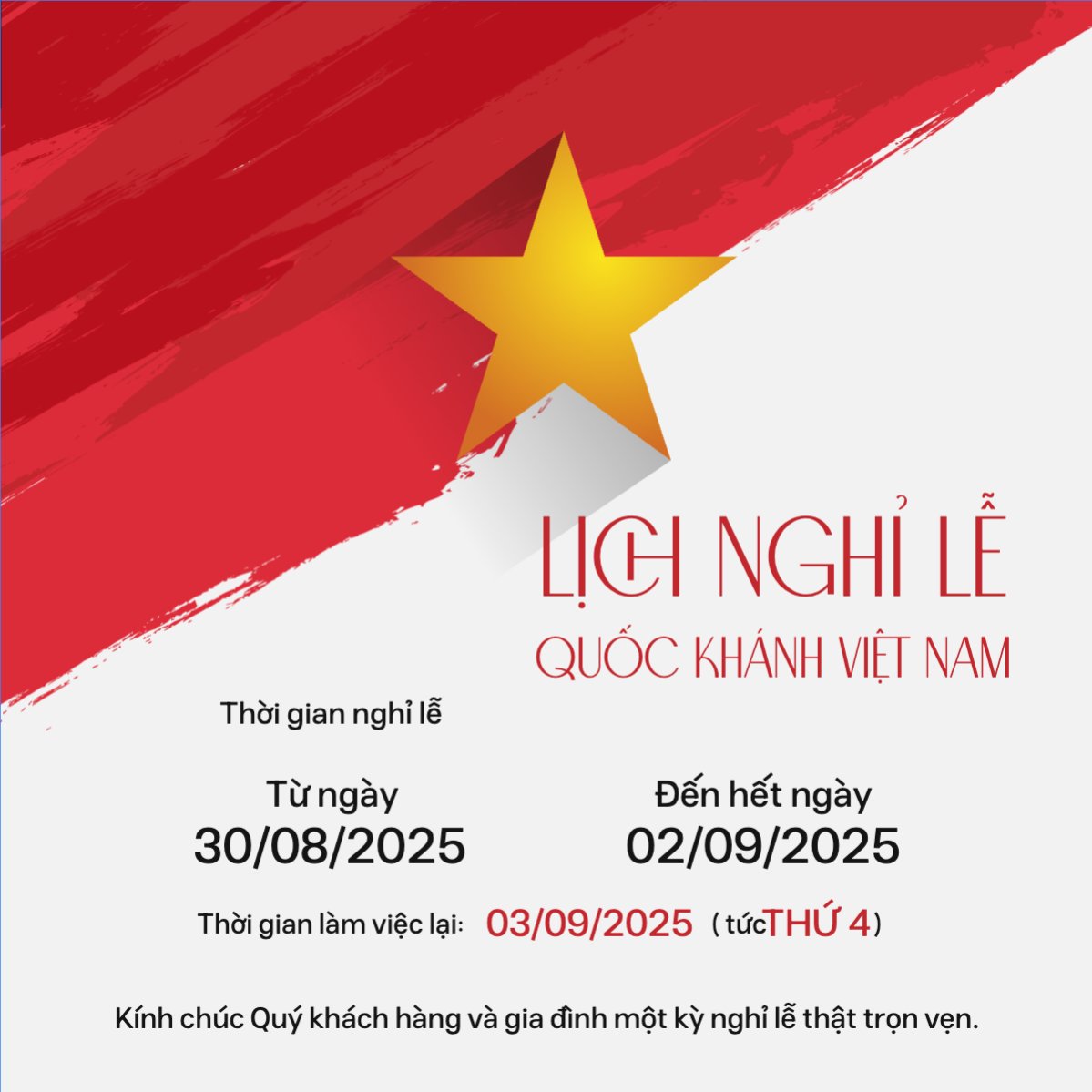2/9, Quốc Khánh, lễ hội, thông báo, lịch nghỉ, Việt Nam, sự kiện, event, hiện đại, modern