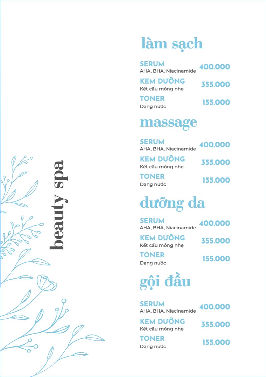 Spa, beauty, làm đẹp, thẩm mỹ, salon