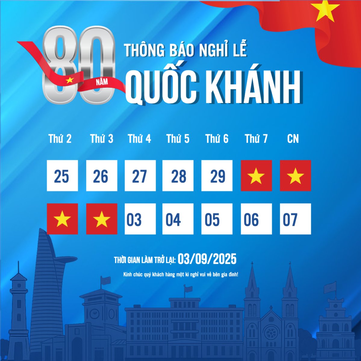 2/9, Quốc Khánh, lễ hội, thông báo, lịch nghỉ, Việt Nam, sự kiện, event, hiện đại, modern, dễ thương, cute