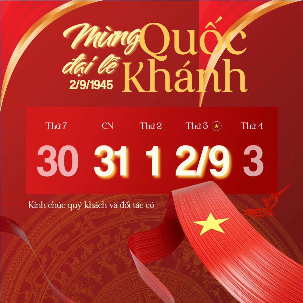 2/9, Quốc Khánh, lễ hội, thông báo, lịch nghỉ, Việt Nam, sự kiện, event, hiện đại, modern