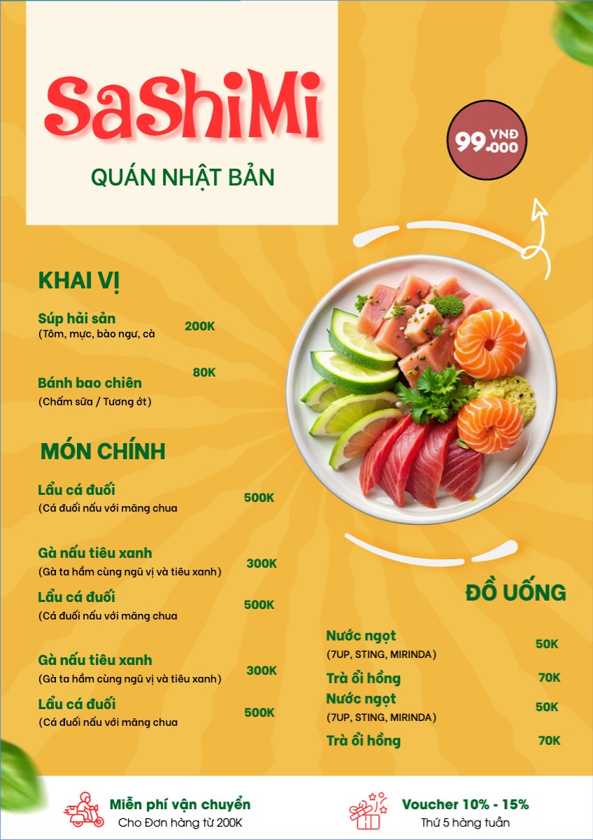 Đồ ăn, food, thực phẩm, ẩm thực, món ăn, F&B, nhà hàng, thức ăn, sashimi