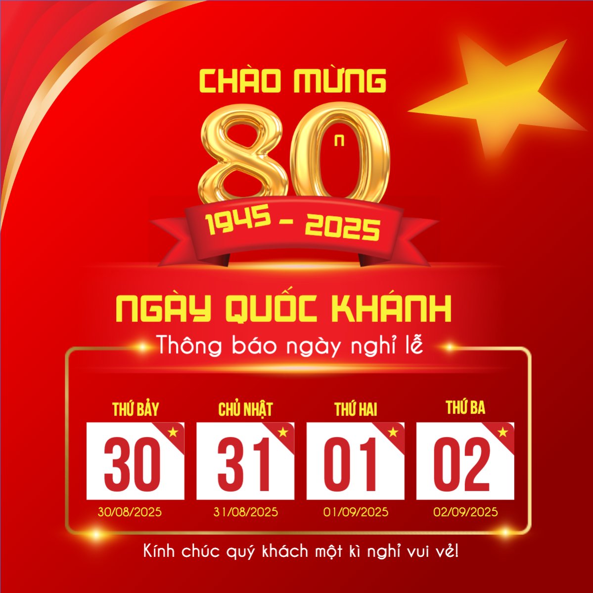 2/9, Quốc Khánh, lễ hội, thông báo, lịch nghỉ, Việt Nam, sự kiện, event, hiện đại, modern