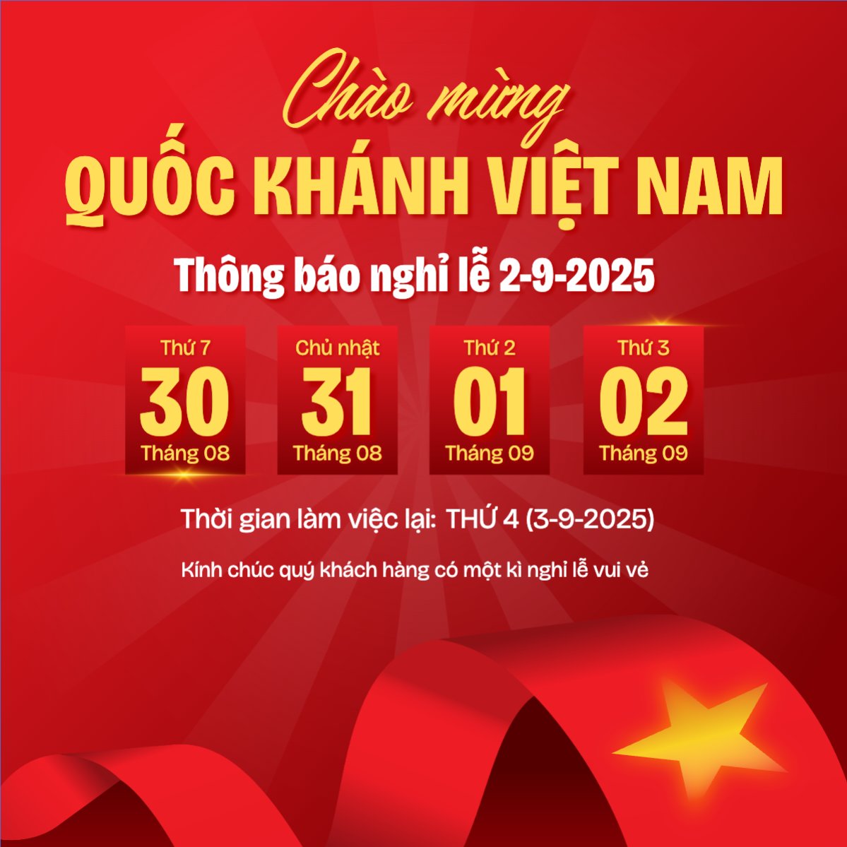 2/9, Quốc Khánh, lễ hội, thông báo, lịch nghỉ, Việt Nam, sự kiện, event, hiện đại, modern