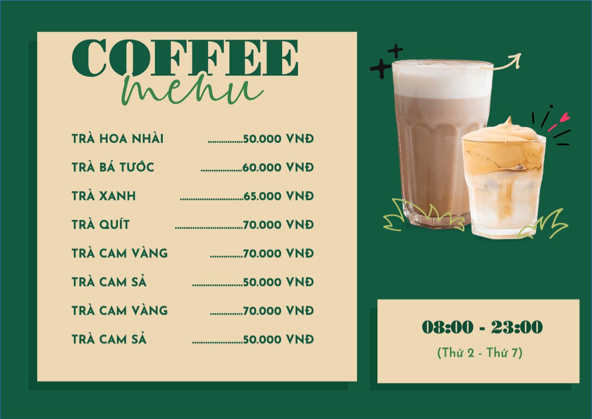Nước uống, juice, giải khát, F&B, drink, coffee, cà phê
