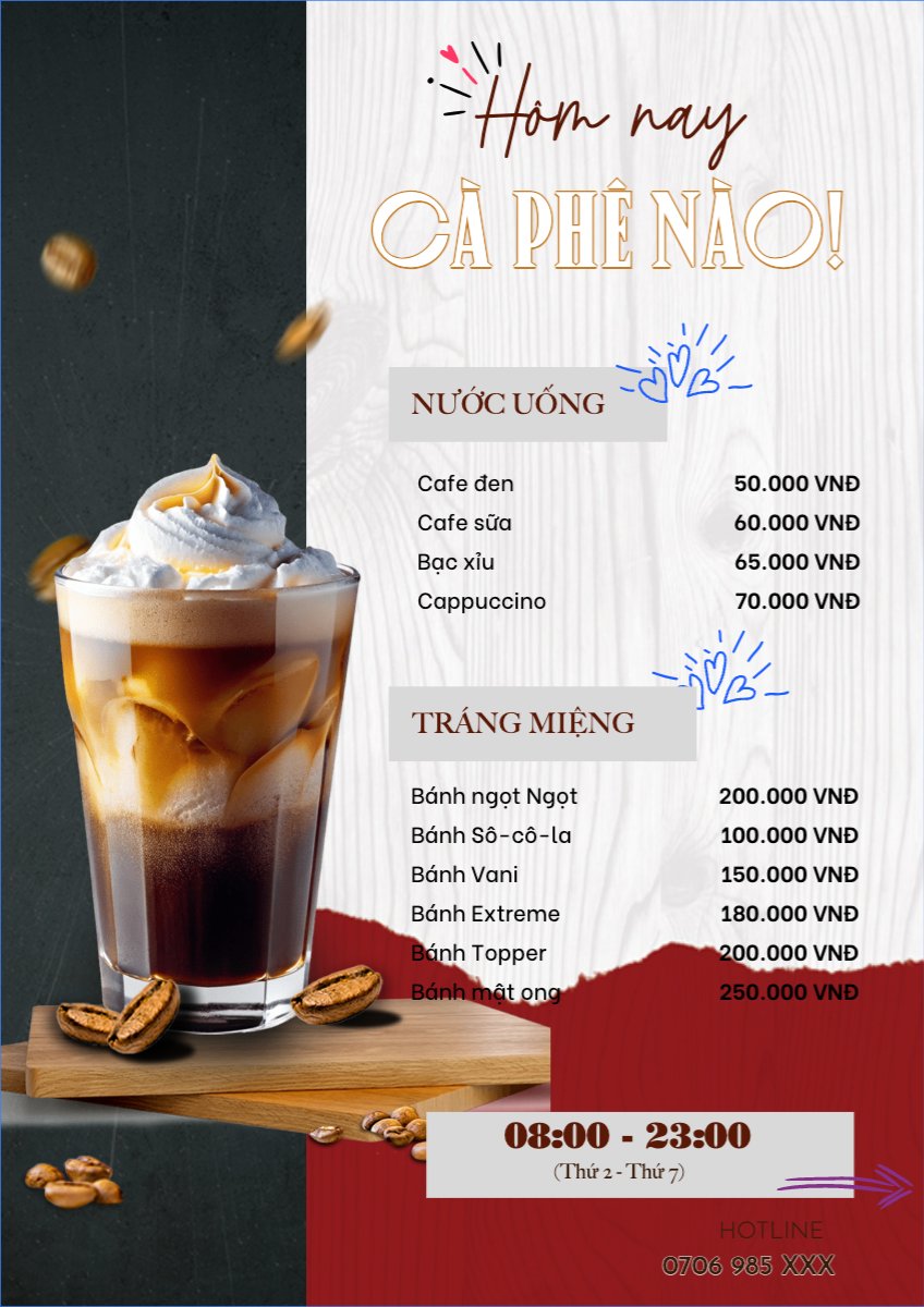 Nước uống, juice, giải khát, F&B, drink, coffee, cà phê