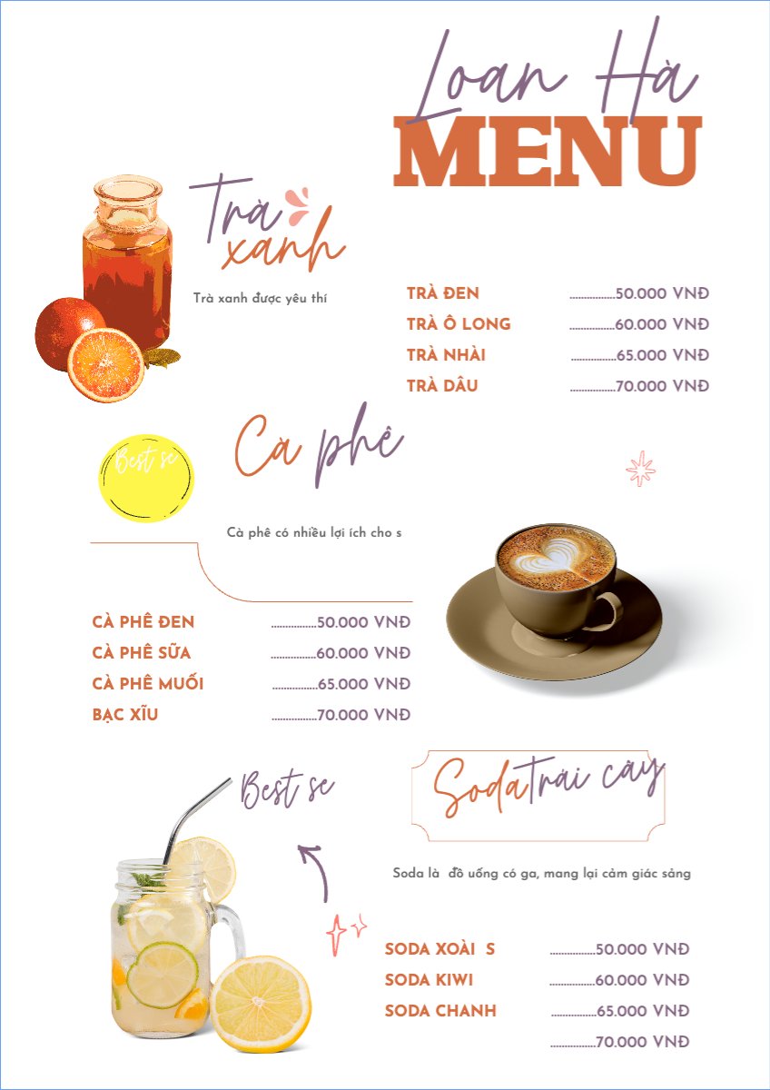 Nước uống, juice, giải khát, F&B, drink