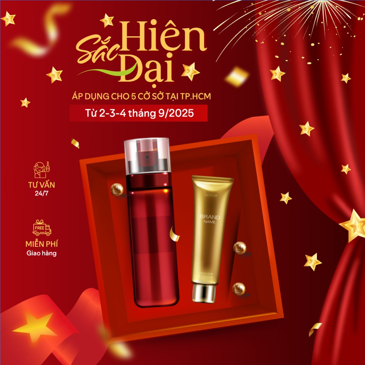 2/9, Quốc Khánh, lễ hội, Việt Nam, làm đẹp, spa, beauty, thẩm mỹ, skincare, hiện đại, modern