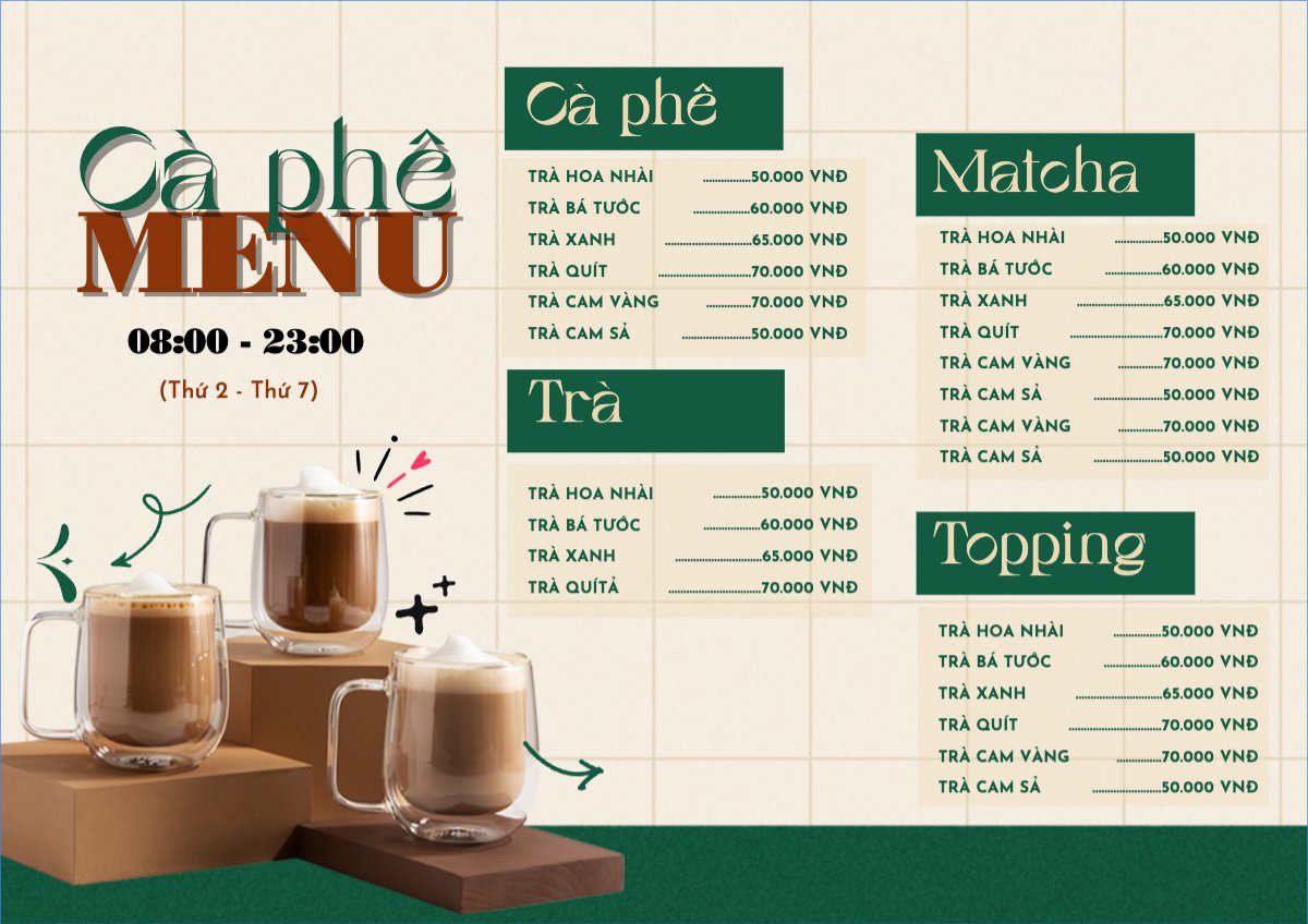 Nước uống, juice, giải khát, F&B, drink, coffee, cà phê