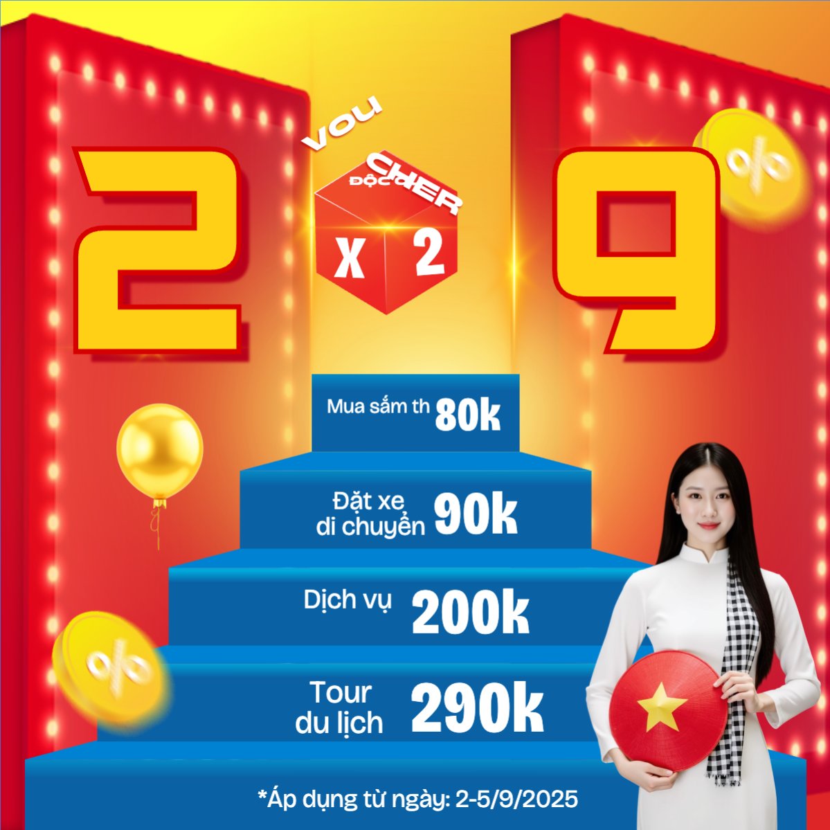 2/9, Quốc Khánh, lễ hội, Việt Nam, giảm giá, sale, ưu đãi, sự kiện, event, hiện đại, modern