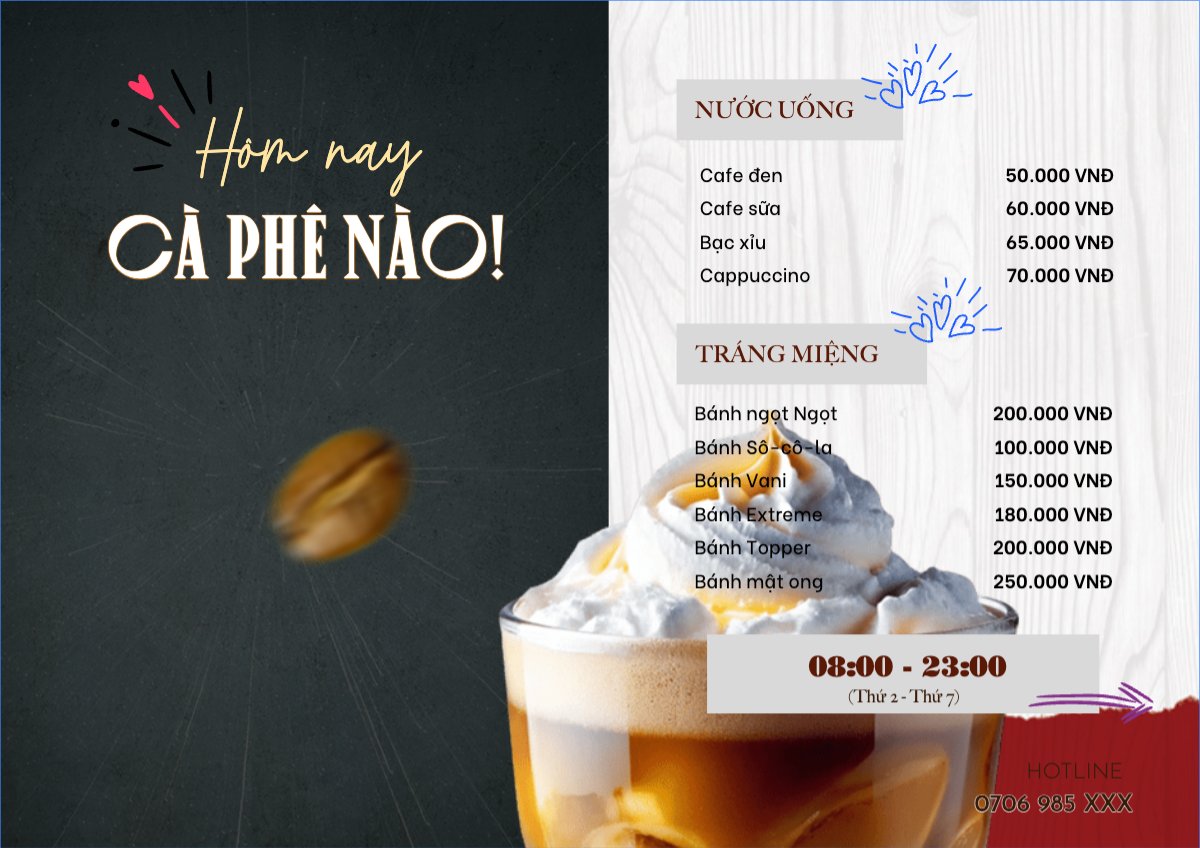 Nước uống, juice, giải khát, F&B, drink, coffee, cà phê