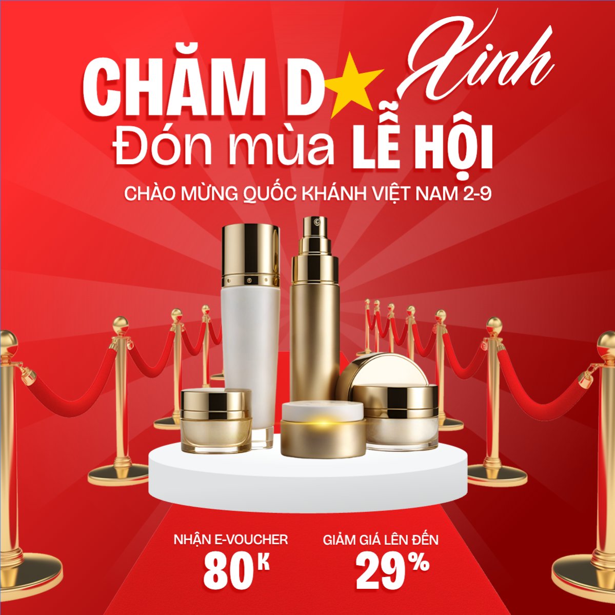 2/9, Quốc Khánh, lễ hội, Việt Nam, làm đẹp, spa, beauty, thẩm mỹ, skincare, hiện đại, modern