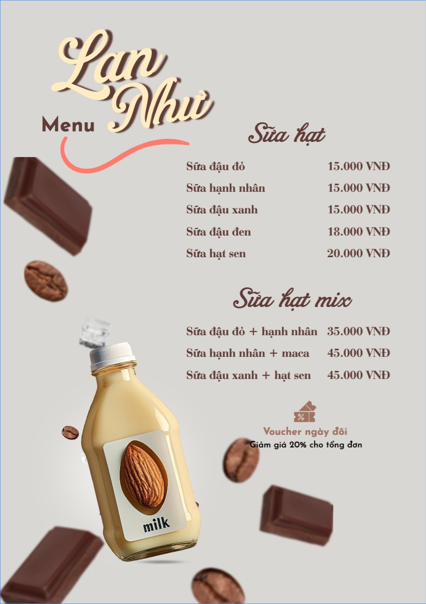 Nước uống, juice, giải khát, F&B, drink milk, sữa hạt